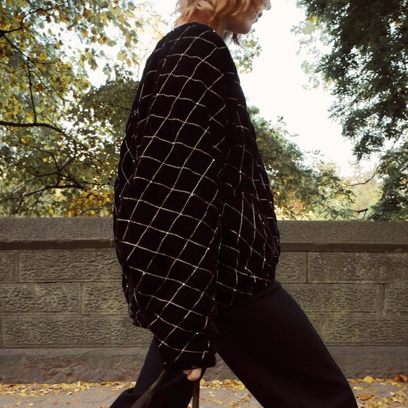 Zara Velvet Rhinestone Jacket - Picture 2 of 7